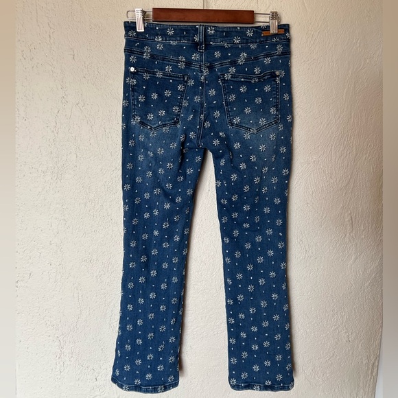 Anthropologie Pilcro Embroidered High-Rise Cropped Bootcut Jeans - Picture 10 of 16